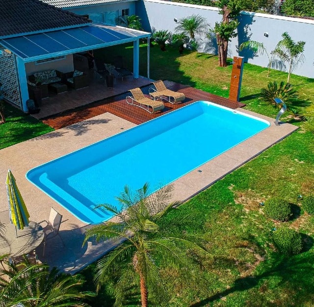Piscina de vinil 7x3x1,40 com prainha 3x2